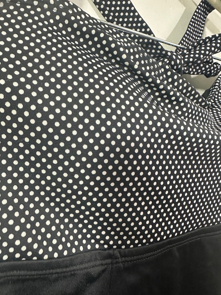 Jaclyn Smith SWIM Dress Womens Size 16 Black Aline Halter Neck Polka Dot Top - Picture 9 of 13